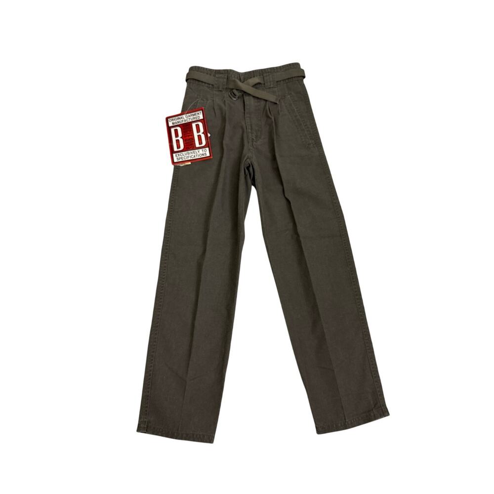 Bugle Boy Army Green Vintage High Waited Pants with Belt Size 12 Slim NWT